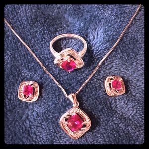 Ruby diamond set